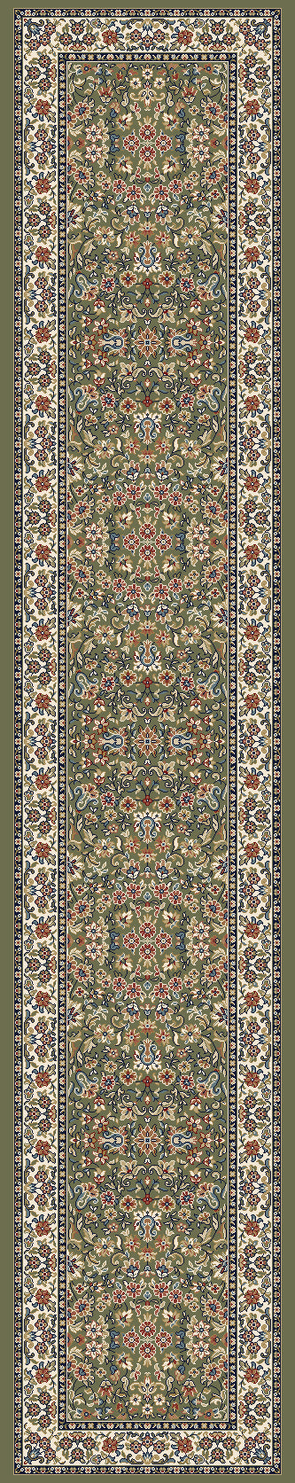 Ancient Garden 57078-4444 Green/Ivory Area Rug