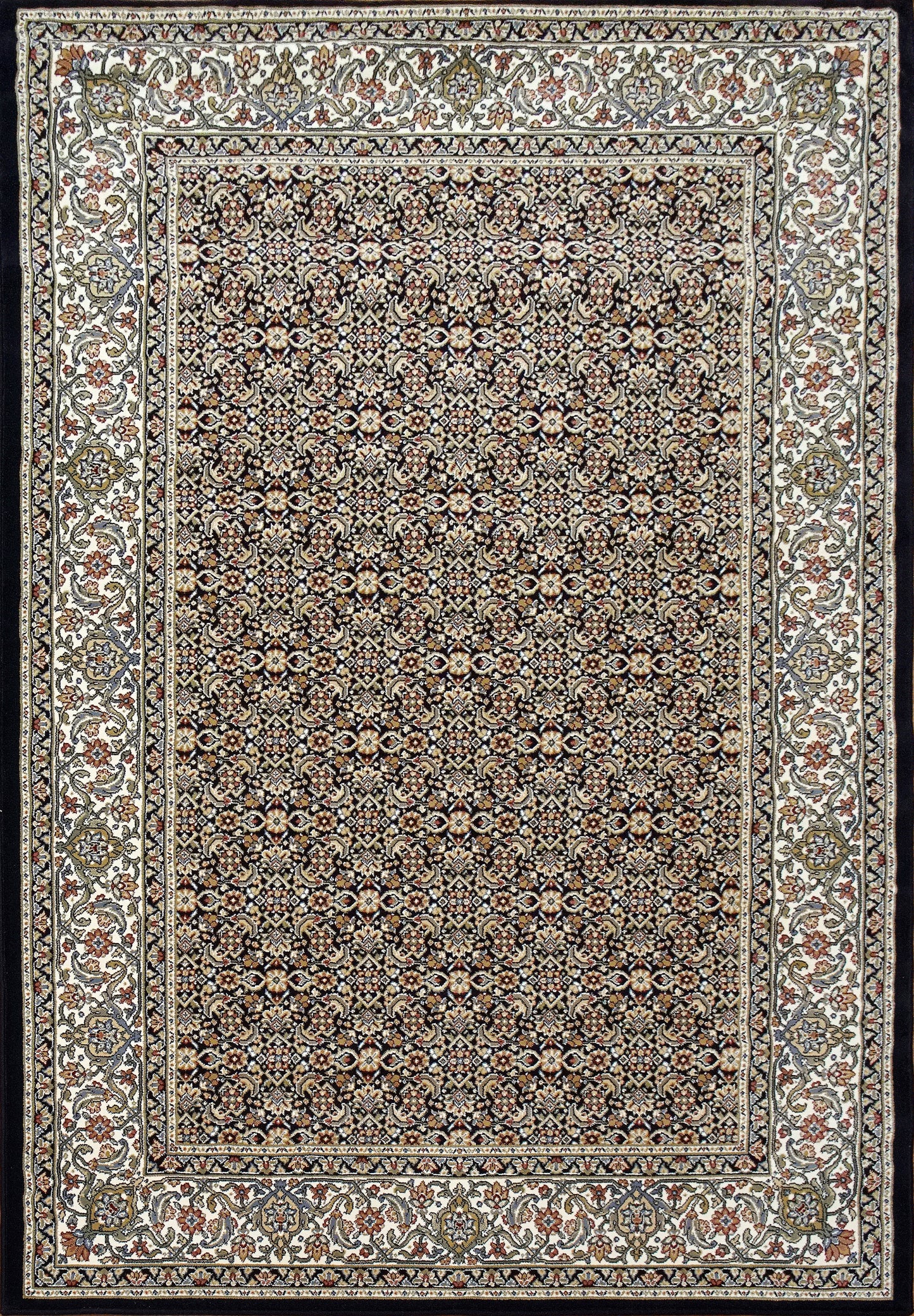 Ancient Garden 57011-3464 Navy Area Rug