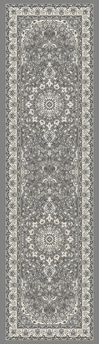 Ancient Garden 57119-5666 Grey/Cream Area Rug