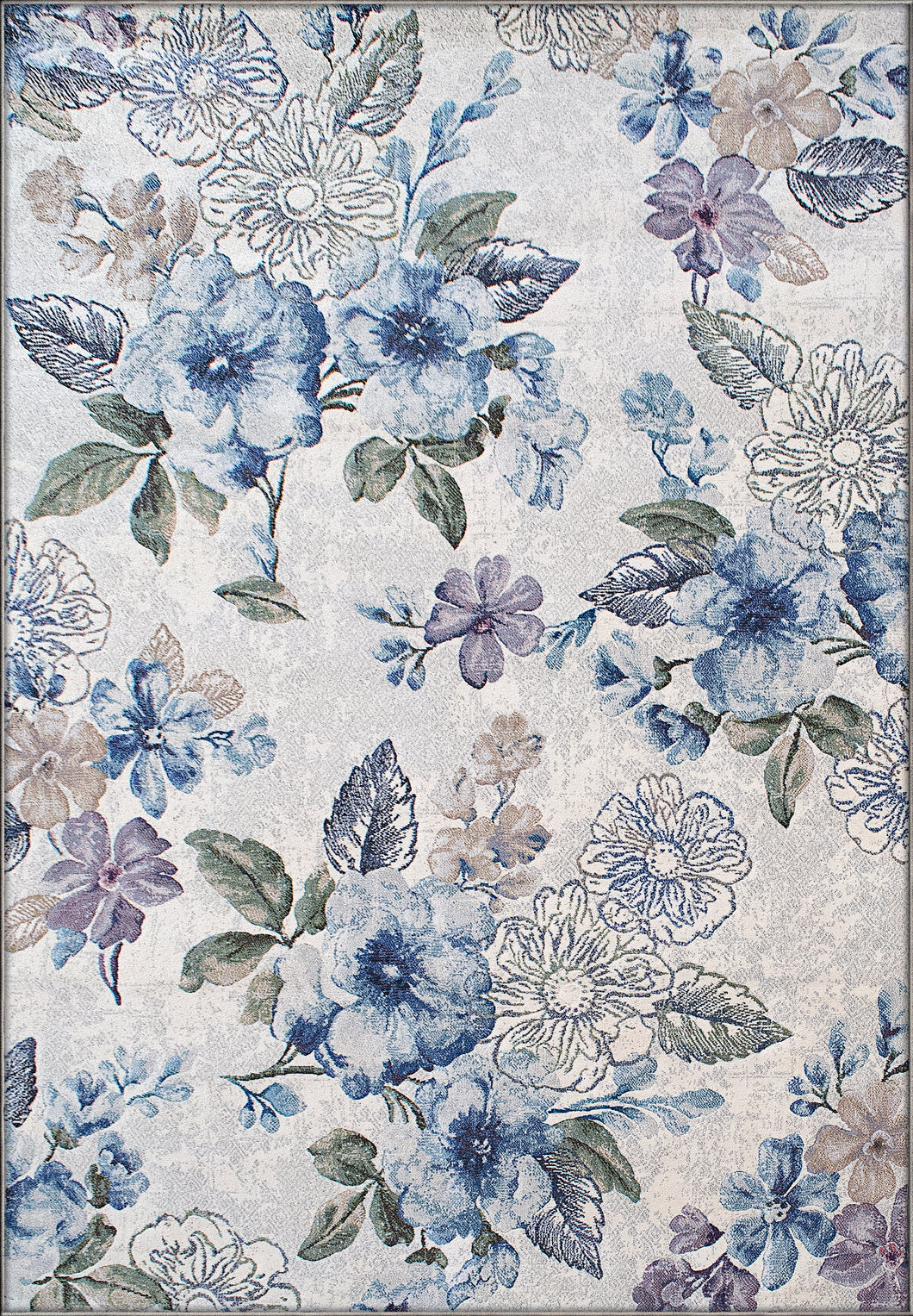 Dynamic Rugs Eclipse 63322-6141 Cream/Blue Area Rug