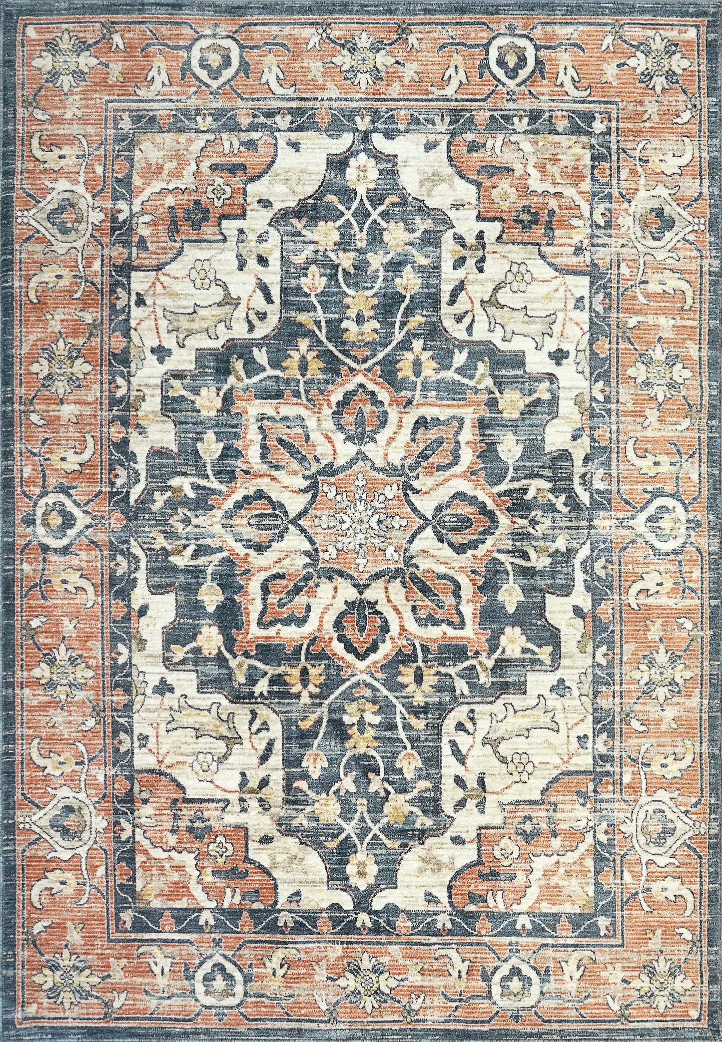 Jupiter 3110-358 Beige/Navy/Copper Area Rug