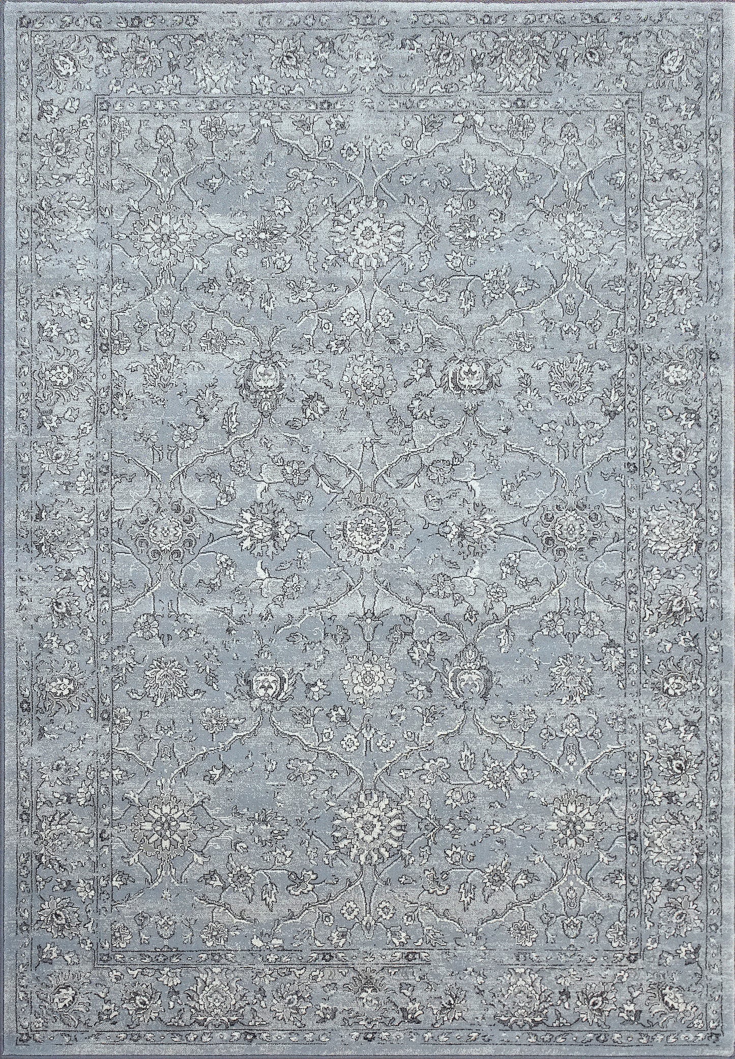 Ancient Garden 57136-4646 Steel Blue/Cream Area Rug