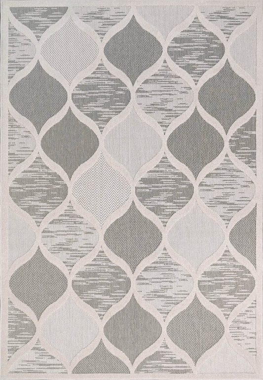 Tessie 6402-901 Grey/Ivory Area Rug