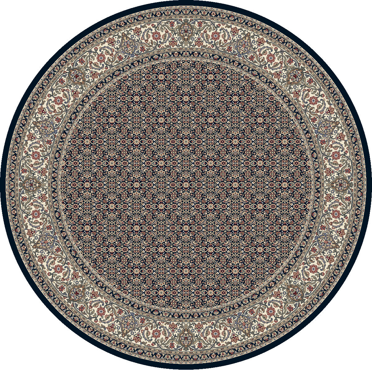 Ancient Garden 57011-3464 Navy Area Rug