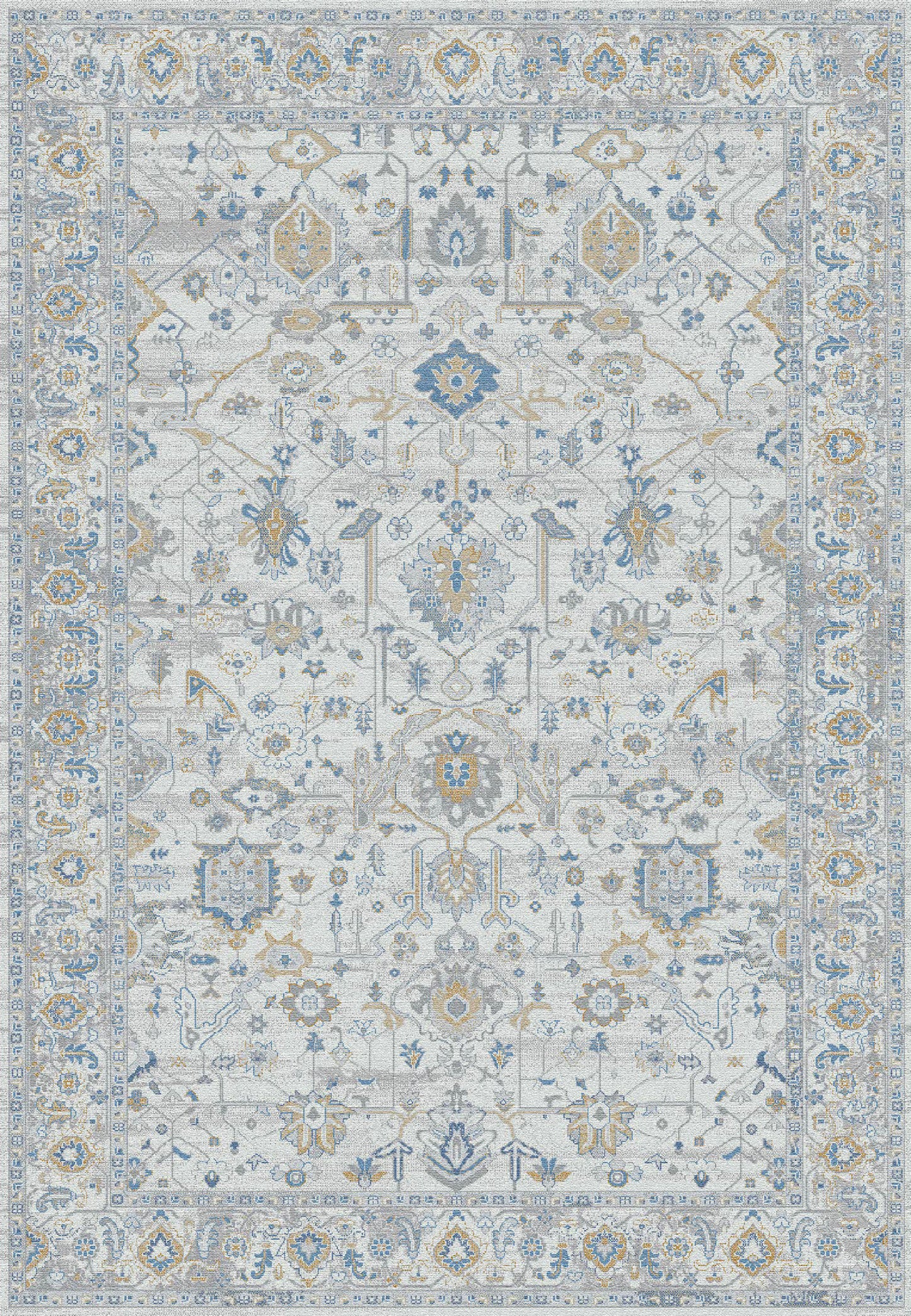 Dynamic Rugs Gold 1357-897 Cream/Silver/Gold Area Rug