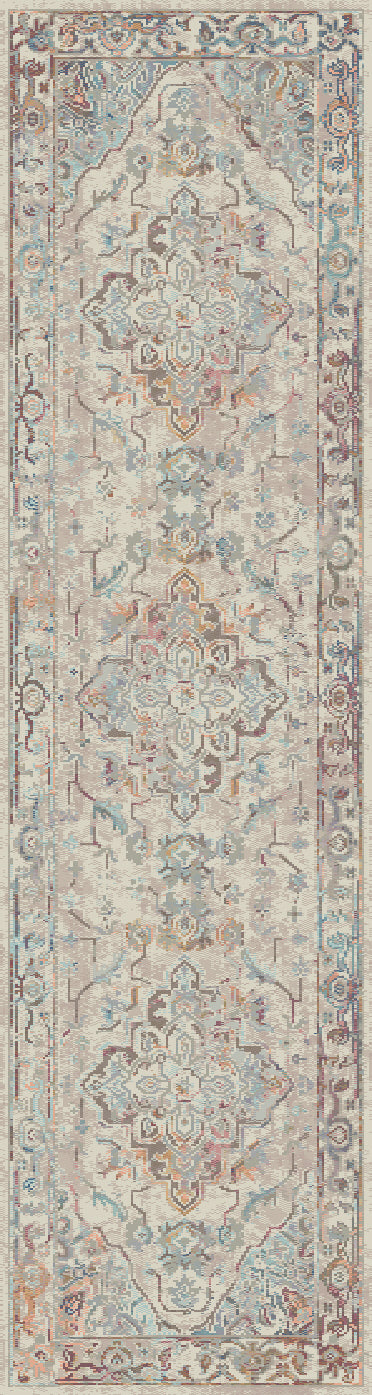 Dynamic Rugs Mood 8457-351 Red/Blue/Ivory Area Rug