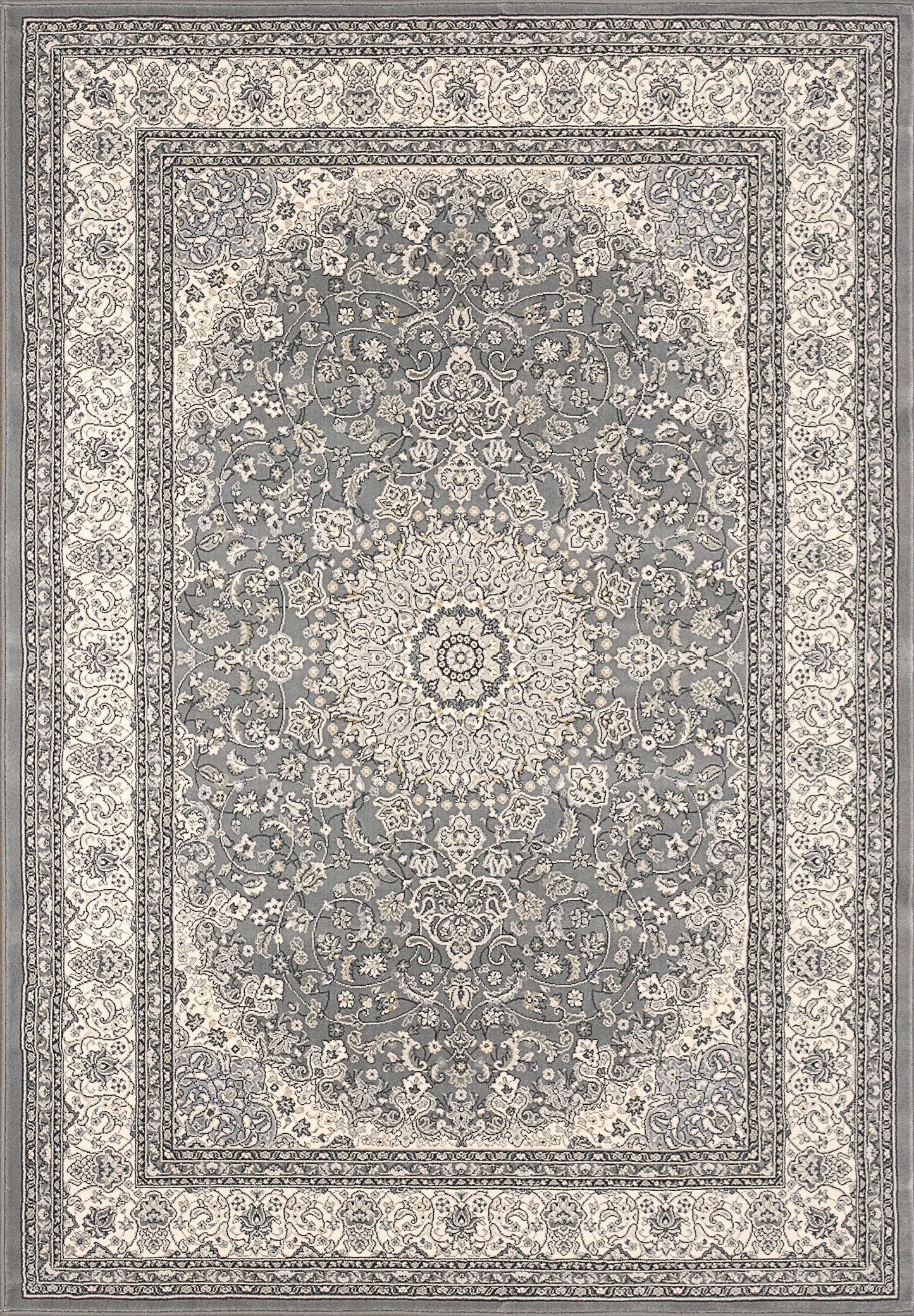 Ancient Garden 57119-5666 Grey/Cream Area Rug