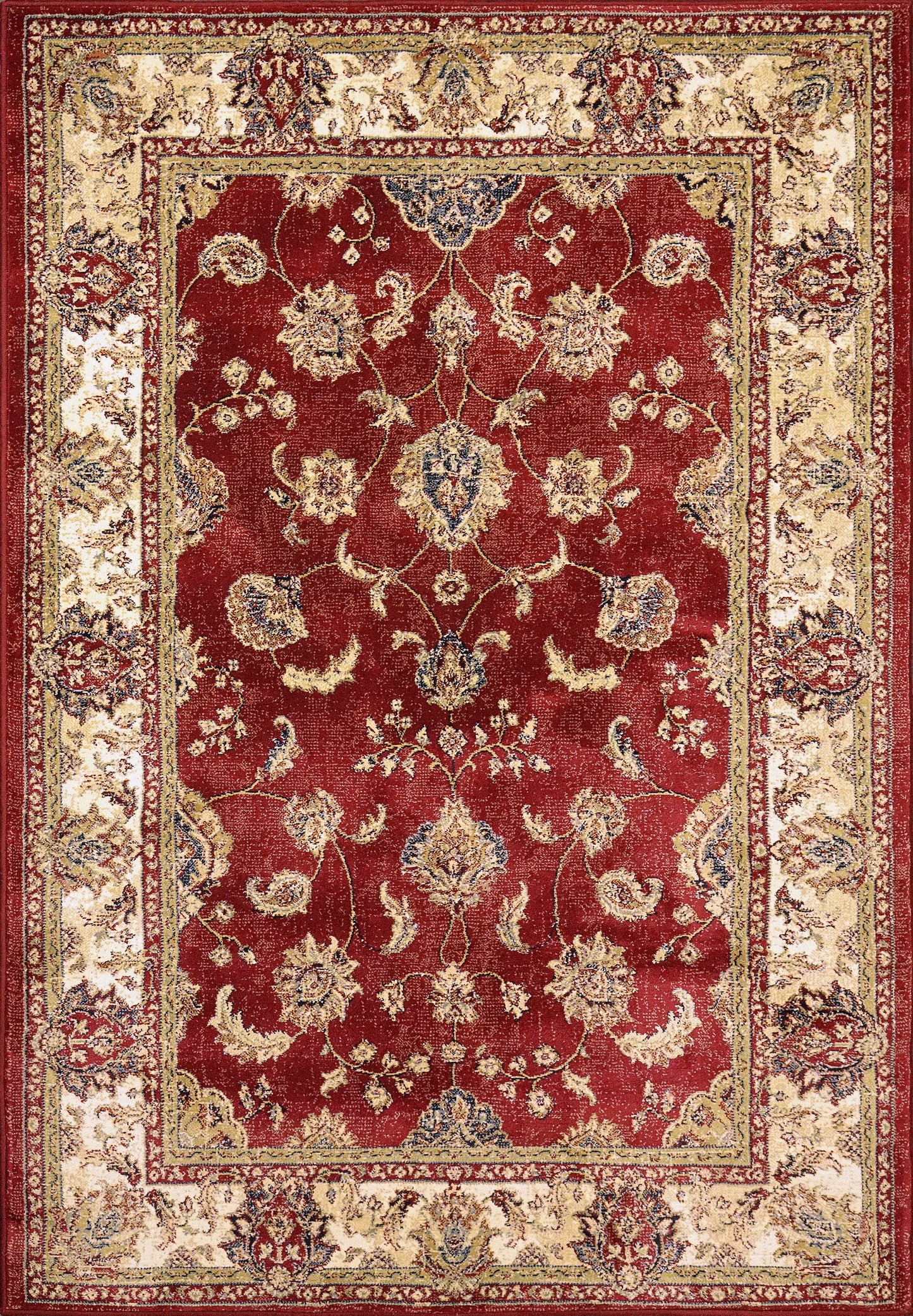 Ancient Garden 57158-1464 Red/Ivory Area Rug