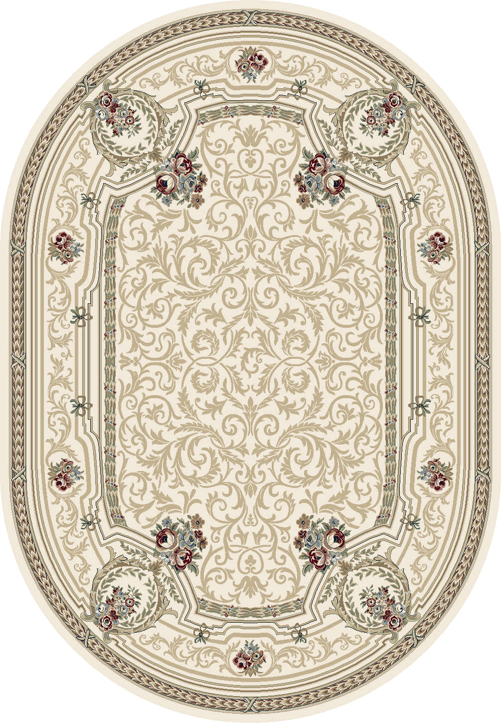 Dynamic Rugs Ancient Garden 57091-6464 Ivory Area Rug