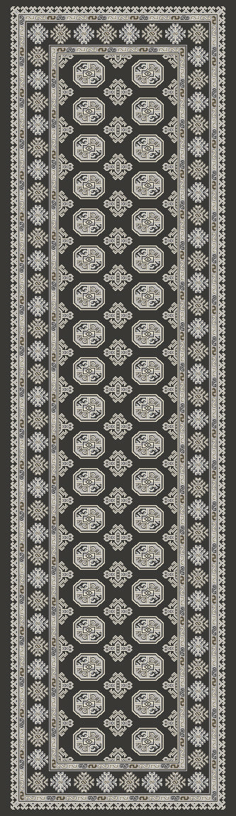 Ancient Garden 57102-3636 Charcoal/Silver Area Rug