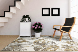 Dynamic Rugs Avenue 3407-6191 Ivory/Gold Area Rug