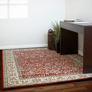 Dynamic Rugs Ancient Garden 57078-1414 Red/Ivory Area Rug