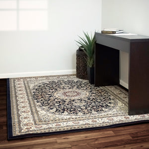 Dynamic Rugs Ancient Garden 57119-3434 Blue/Ivory Area Rug