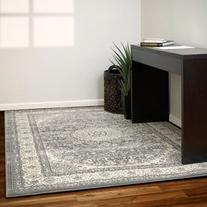 Dynamic Rugs Ancient Garden 57119-5666 Grey/Cream Area Rug