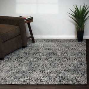 Dynamic Rugs Ancient Garden 57162-3696 Steel Blue Area Rug