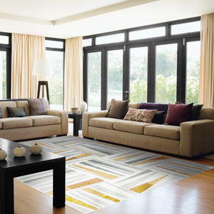 Dynamic Rugs Capella 7978-979 Grey/Gold/Multi Area Rug
