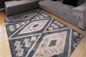 Dynamic Rugs Cruz 7003-501 Blue/Ivory Area Rug