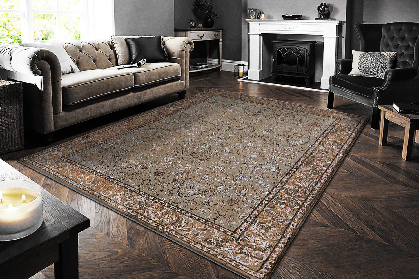 Dynamic Rugs Cullen 5705-800 Taupe/Brown Area Rug