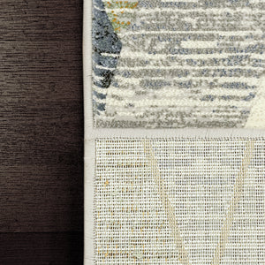 Dynamic Rugs Eclipse 63612-6656 Ivory/Blue Area Rug