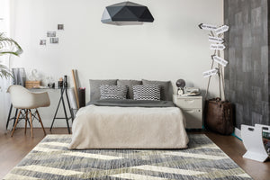 Dynamic Rugs Eclipse 63612-6656 Ivory/Blue Area Rug