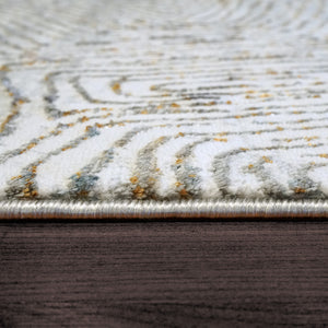 Dynamic Rugs Gold 1351-897 Cream/Silver/Gold Area Rug