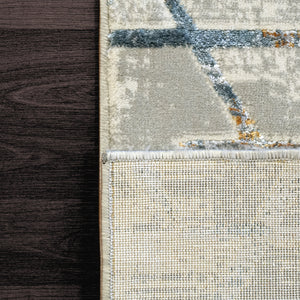 Dynamic Rugs Gold 1352-897 Cream/Silver/Gold Area Rug