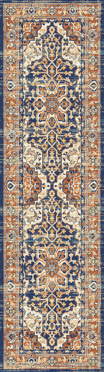 Jupiter 3110-358 Beige/Navy/Copper Area Rug