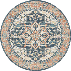 Dynamic Rugs Jupiter 3110-358 Beige/Navy/Copper Area Rug