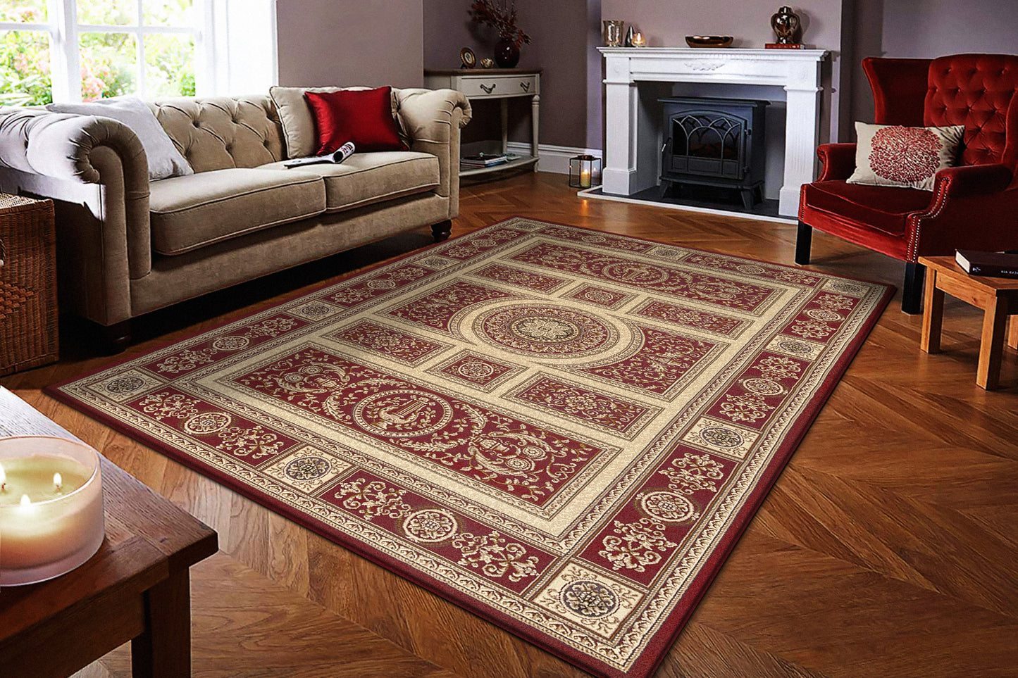 Legacy 58021-330 Red Area Rug