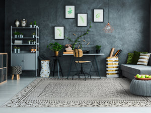 Dynamic Rugs Lotus 8148-190 Ivory/Charcoal Area Rug