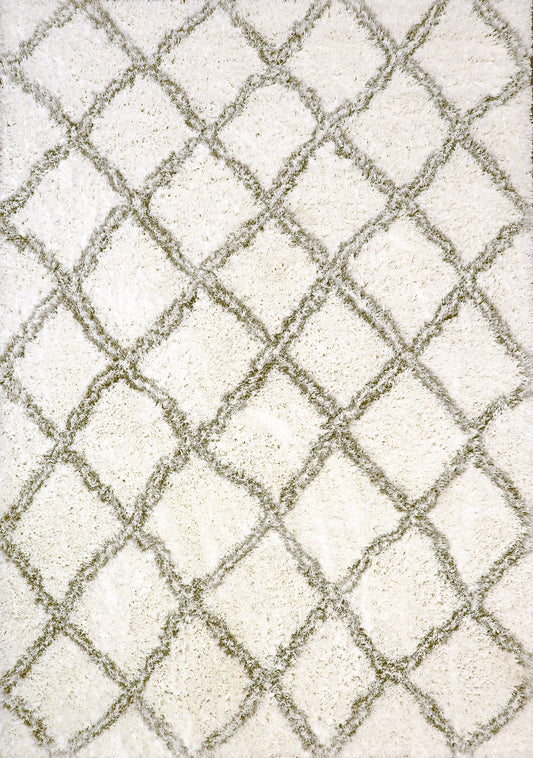 Nordic 7432-100 White/Silver Area Rug