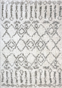 Dynamic Rugs Nordic 7433-100 White/Silver Area Rug