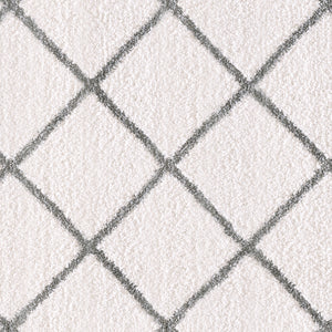 Dynamic Rugs Silky Shag 5920-110 Ivory/Silver Area Rug