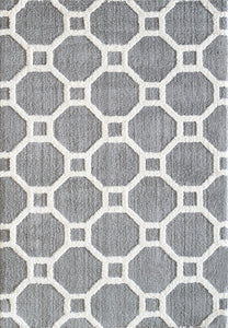 Dynamic Rugs Silky Shag 5903-901 Silver/White Shag Rug