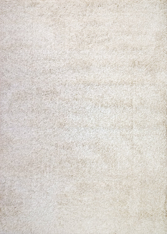 Super Shaggy 3720-101 Light Beige Area Rug 5X7