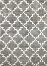 Load image into Gallery viewer, Dynamic Rugs Super Shaggy 3721-910 Grey/Ivory Shag Rug 5X7

