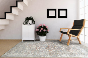 Dynamic Rugs Zen 8337-950 Grey/Blue Area Rug