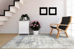 Dynamic Rugs Zen 8341-950 Grey/Blue Area Rug